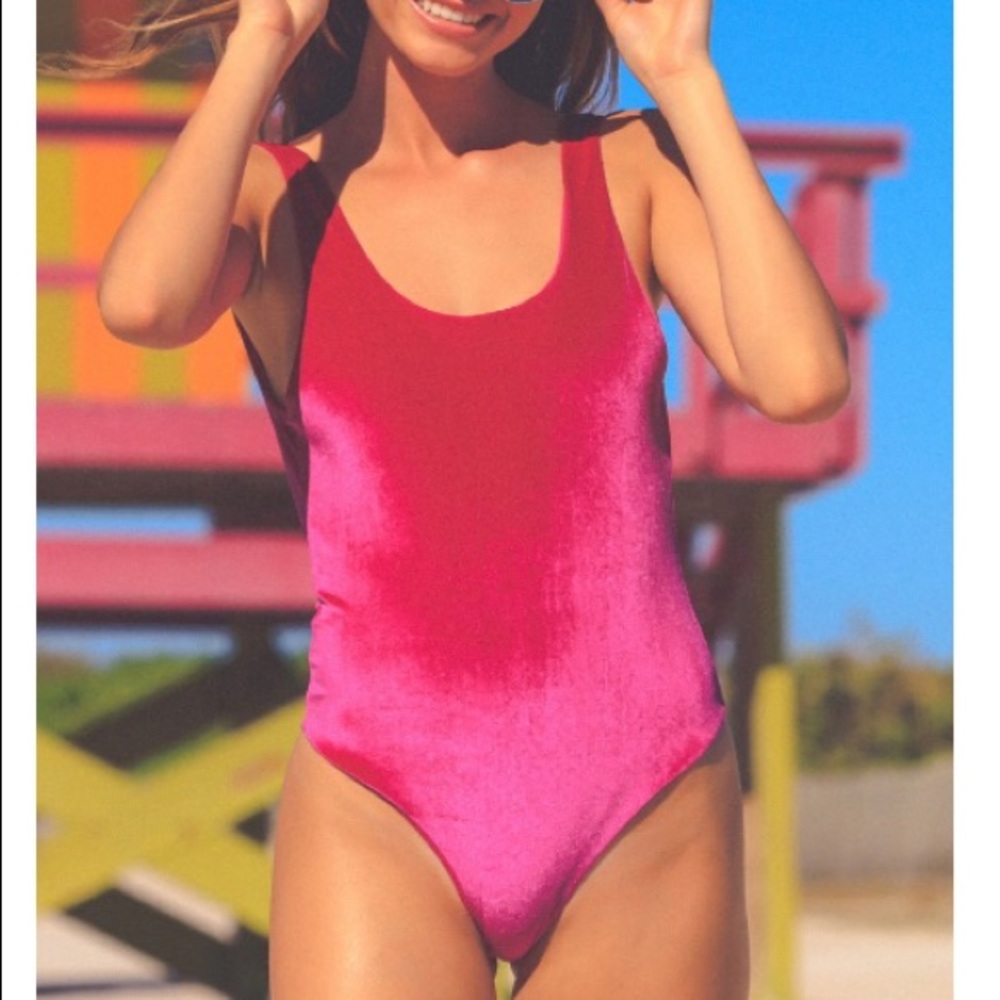 NWT CABANA DEL SOL VELVET ONE PIECE SWIMSUIT